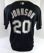 Florida Marlins Nick Johnson #20 Game Used Black Jersey BP ST XL DP53557