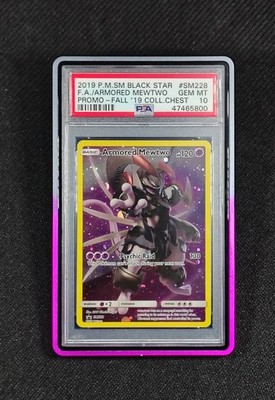 ✨ PSA 10 Pokémon SM228 Armored Mewtwo and NEW Hard Case Aluminium