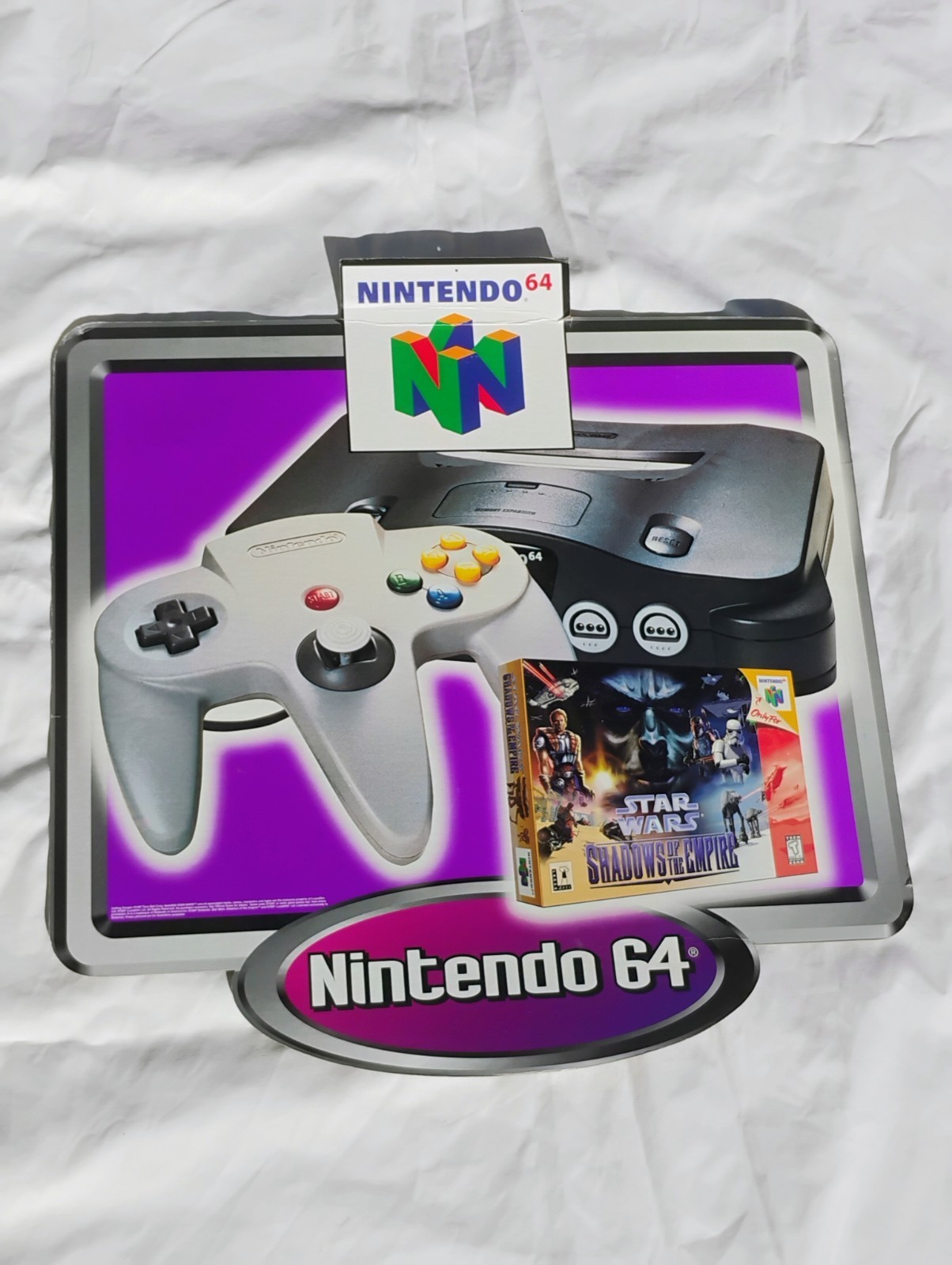 RARE Nintendo 64 N64 Star Wars Shadows of the Empire Store Promo Display Sign