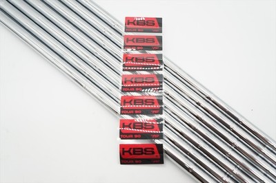Uncut KBS Tour 90 Chrome Regular 36.5''-39.5'' 4-PW Iron Shaft Set PULLS .355