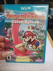 Paper Mario Color Splash  (Nintendo Wii U, 2016) Tested- No Manual