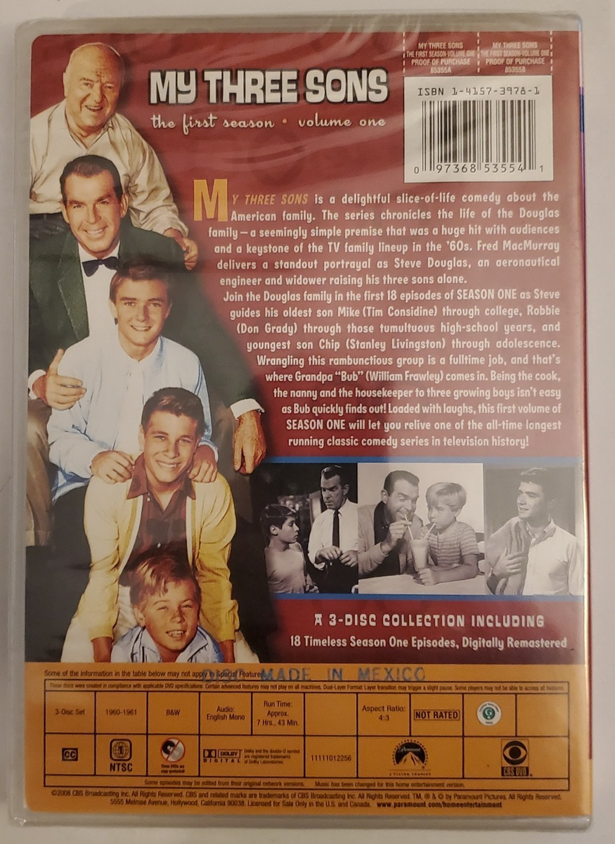 My Three Sons: The First Season Volume One, (DVD, 1960, 3 Disc Set