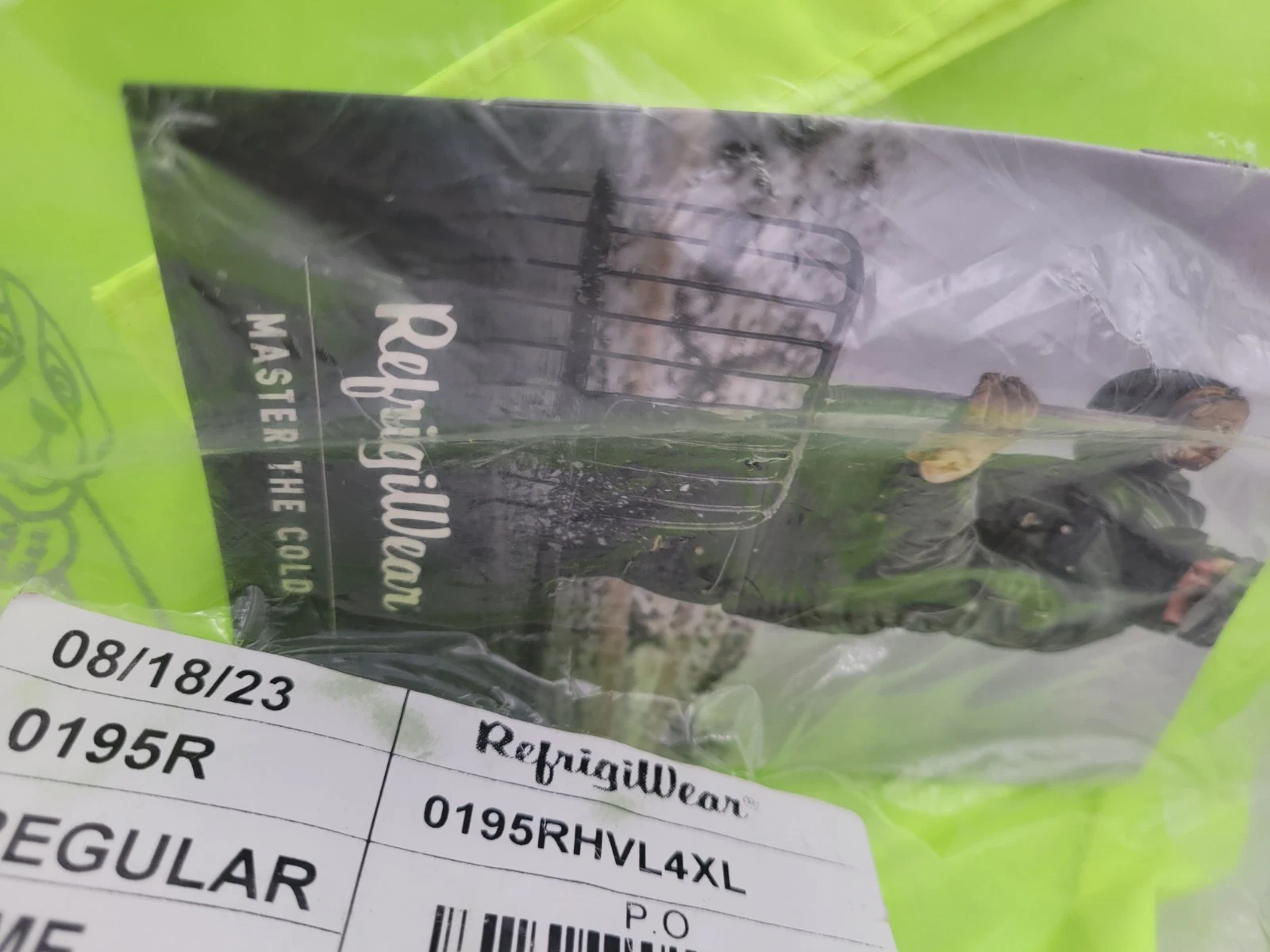 Refrigiwear 0195R MID-WEIGHT RAINWEAR SET LIME REGULAR 4XL - product detail image 8