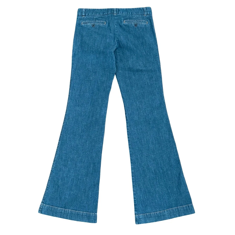 Theory Denim Flare Trouser Jeans Size 4 Designer Business Casual Going Out - Image 2 of 4