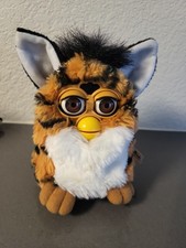 1998 Tiger Electronics Furby Tiger Stripe Orange Black Model 70-800 WORKING