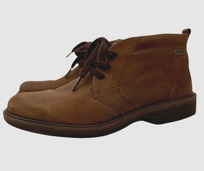 NWOB Ecco Turn Goretex Chukka Ankle Boots Size 5 Brown Oil Nubuck