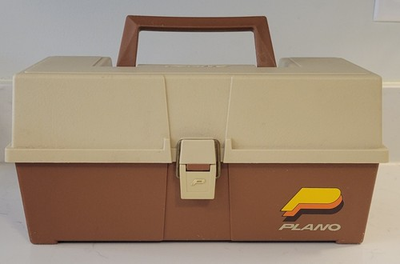 #ad Vintage PLANO Tackle Box W Accessories Model #2200 $35.00