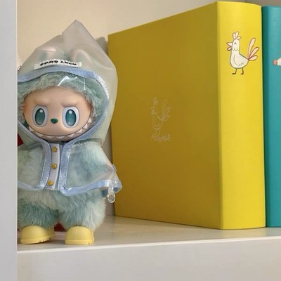 New Arrival LA-BUBU Monsters 17CM 7in Plush Doll Handmade Cute Rain Coat NO TOY