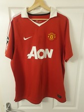 Genuine 2009/10 Manchester United Home Shirt Berbatov Champions League Large!