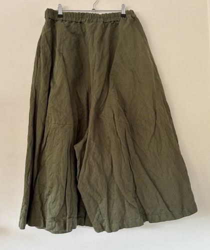 Alpha 60 Ladies Pants Size S Small Khaki Green Structured Extra Wide Leg Crop - Picture 5 of 15