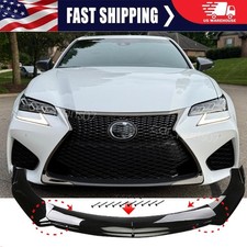 Painted Glossy Black Front Bumper Diffuser Body Kits For 2016 Lexus Gs F