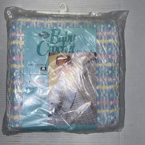 Beacon Baby Crochet Pastel Plaid Waffle Loom Weave Cotton Knit Blanket WPL 1675