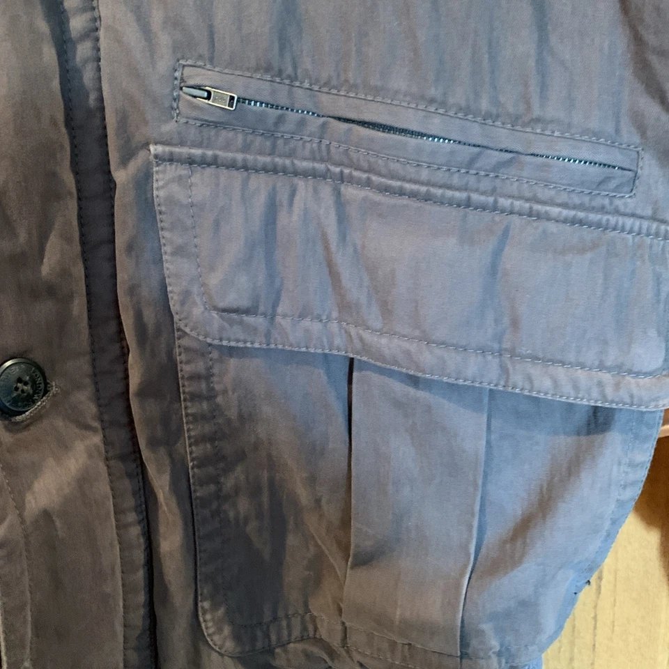 London Fog Bomber Jacket Mens L Full Zip Golf Windbreaker Vintage Button And Zip - Image 3 of 4