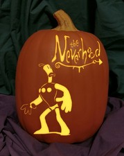 Neverhood Carved Foam Permanent Pumpkin Doug TenNapel Claymation Earthworm Jim
