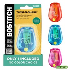 Bostitch Office Pencil Sharpener, Manual, One Assorted Color