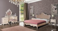 Luxus Schlafzimmer Set Bett Nachttische Hocker Schminktisch Spiegel Komplett Neu