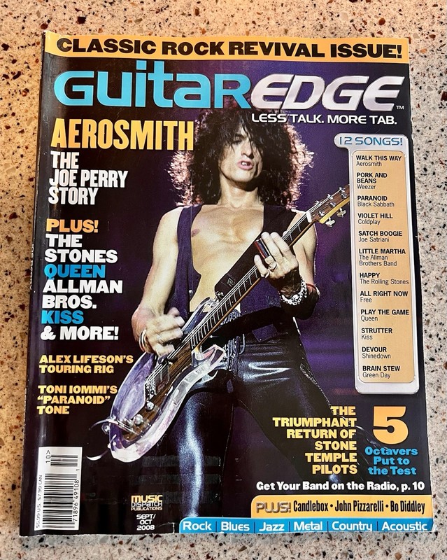 Guitar Edge Magazine September/ October 2008 - Aerosmith, Joe Perry, Stones, Kiz