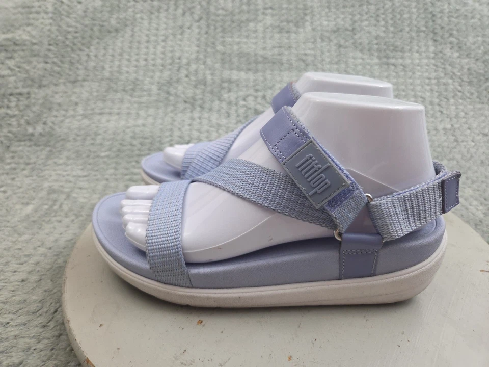 Sandalias FitFlop Surfa con correa trasera para mujer talla 7 púrpura nailon gancho y bucle punta abierta Foto 2 de 4