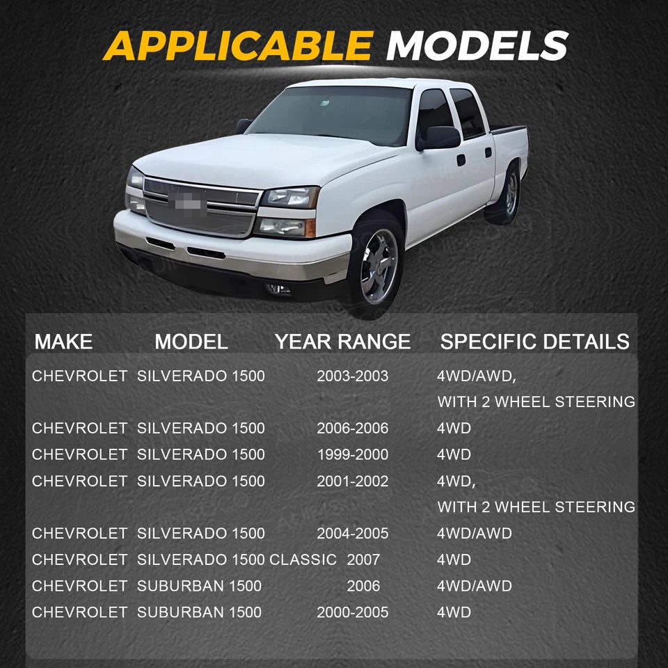 4WD Front CV Axle Shaft 6-Lug For Chrvy Silverado GMC Sierra 1500 K1500 Yukon Foto 4 de 4