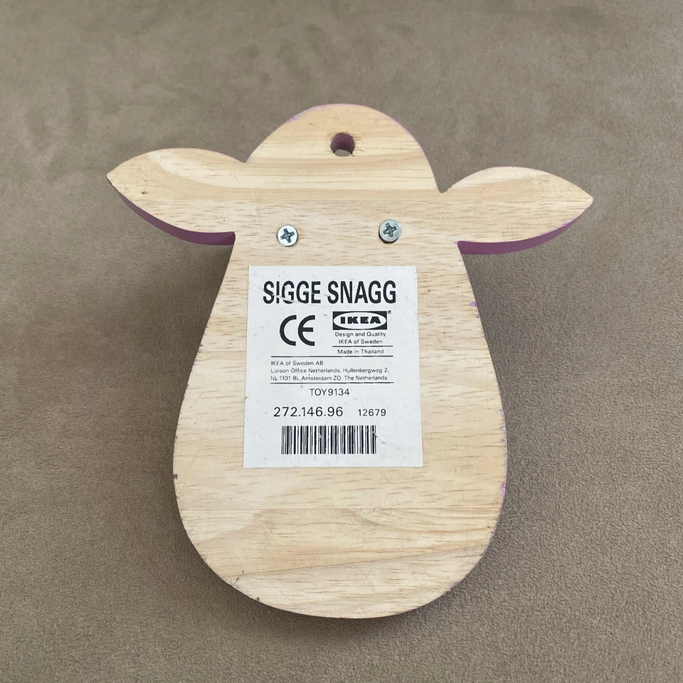 IKEA Vintage Jirafa Rosa Decoración Madera Colgador de Pared Sigge Snagg RARO Años 90 Foto 3 de 4