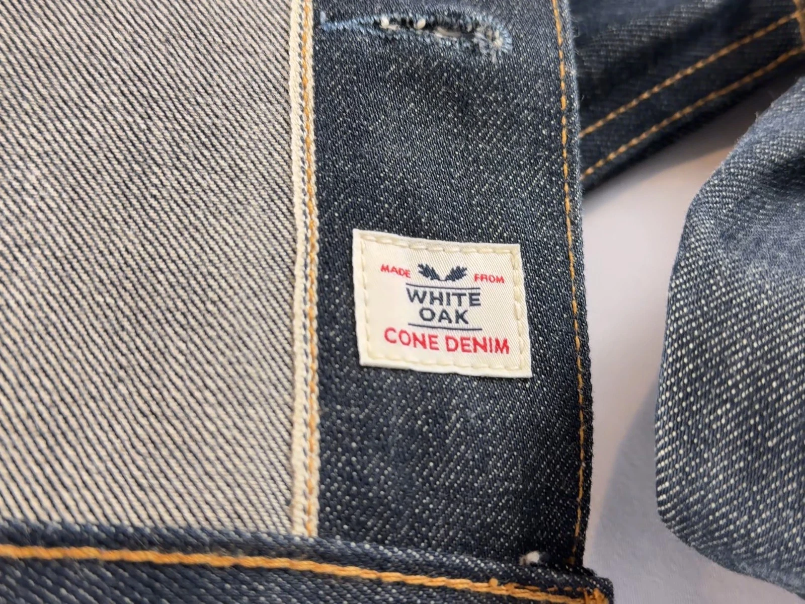 Tellason Type III Cone Mills White Oak S Mens Denim Jacket USA NWOT P2P 19.5 - product detail image 6