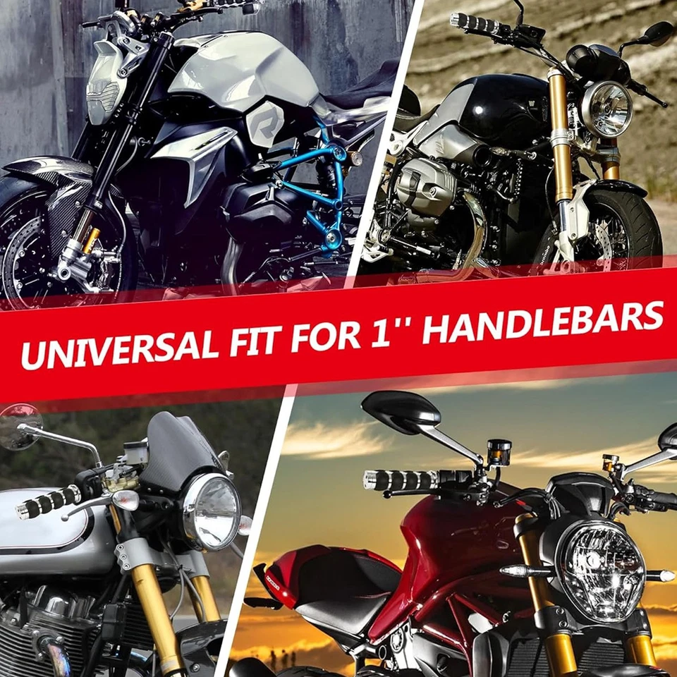 1" Motorbike Handlebar Hand Grips For Harley Davidson Street Glide Special US - Image 2 of 4