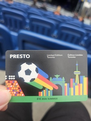 2026 Limited Commemorative PRESTO Card Transit FIFA Toronto