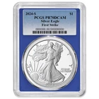2024-S Proof $1 American Silver Eagle PCGS PR70DCAM FS Blue Label Blue Frame