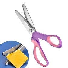 Pinking Shears for Fabric Cutting 9" Zig Zag Scissors for Lace Wig Sewing Sci...