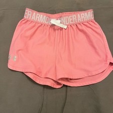 Under Armour Girls Pink HeatGear Loose Fit Athletic Shorts YSM Small