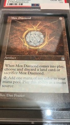 MTG Mox Diamond 1998 Stronghold PSA 10 GEM MT Artifact Card Magic