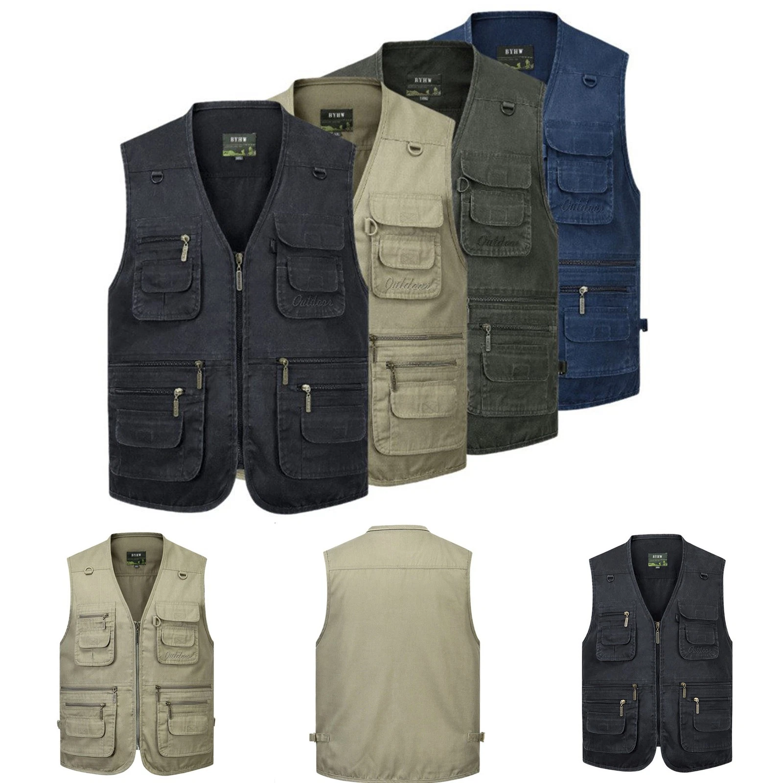 Multi Pocket Jacket Fishing Travelling Hiking Mens Waistcoat Camping Gilet
Opens in a new window or