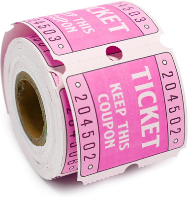 250 Pink 50/50 Raffle Tickets for Carnivals, Door Prizes, and Rewards