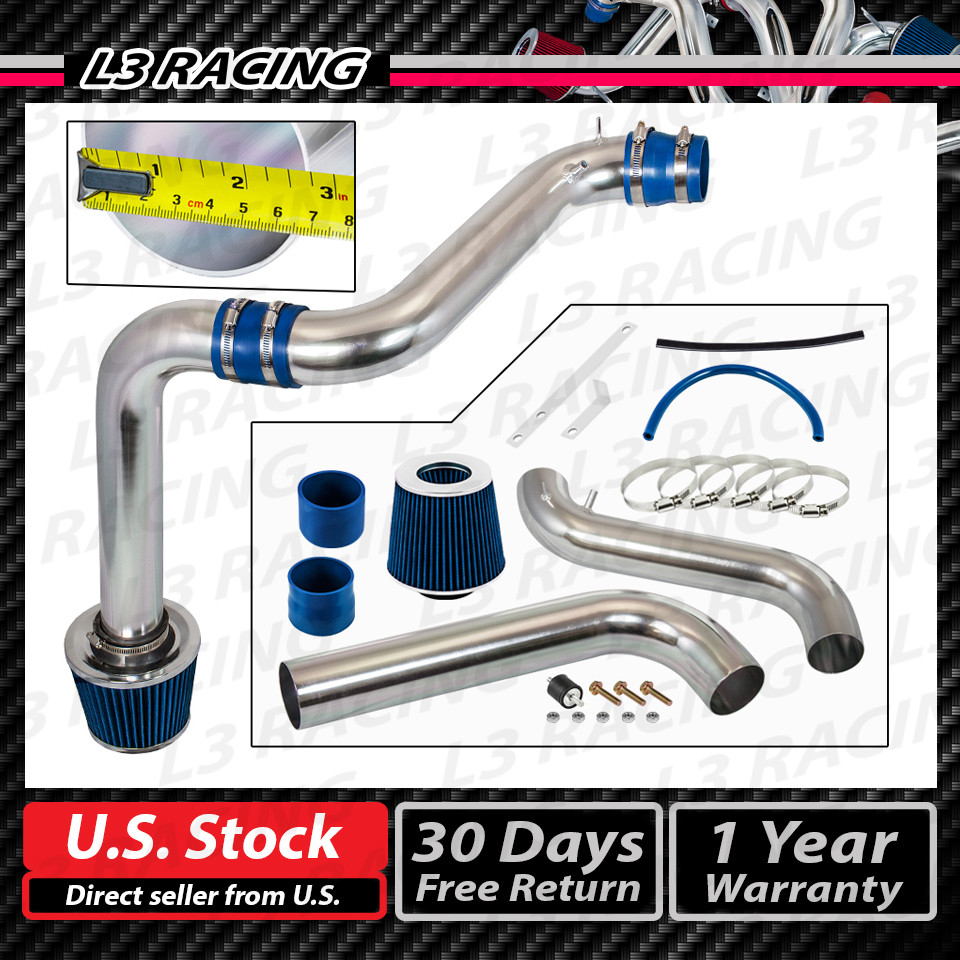 BLUE COLD AIR INTAKE +DRY FILTER FOR HONDA 90-93 ACCORD DX LX EX SE 2.2L