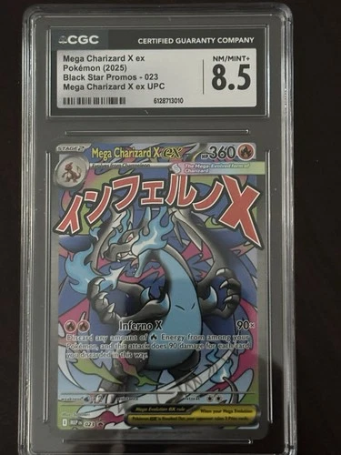 Mega Charizard X ex 023: Black Star Promo, Mega Charizard X ex UPC CGC 8.5