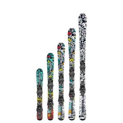 Head Monster Easy Kid's All-Mountain Skis, 117cm w/ JRS 4.5 GW CA