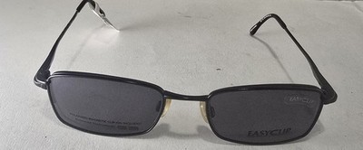 EASYCLIP EC173 90 BLACK W/POLARIZED SUNCLIP 50/19/135 FLEX HINGE Eyeglass !L42