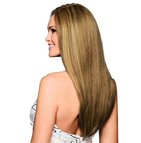 RAQUEL WELCH STAY THE NIGHT LONG TAPERED LAYERED WIG,100% 手工编织,蜂蜜 PECAN — 第 3/4 张图片