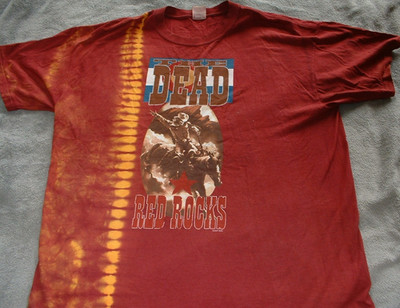 GRATEFUL DEAD THE DEAD RED ROCKS 2003 TOUR TIE DYE MENS XL T- SHIRT BOB WEIR