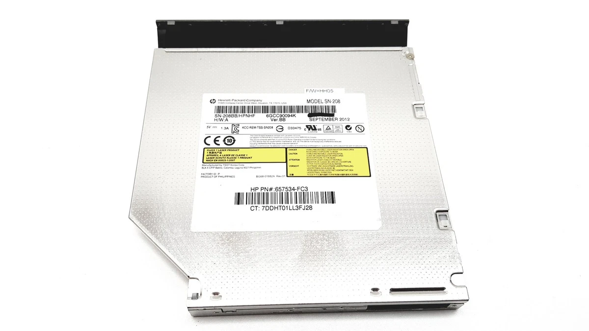 HP CD-RW DVD-RW Optical Drive No Bezel SN-208BB 657534-FC3 | eBay