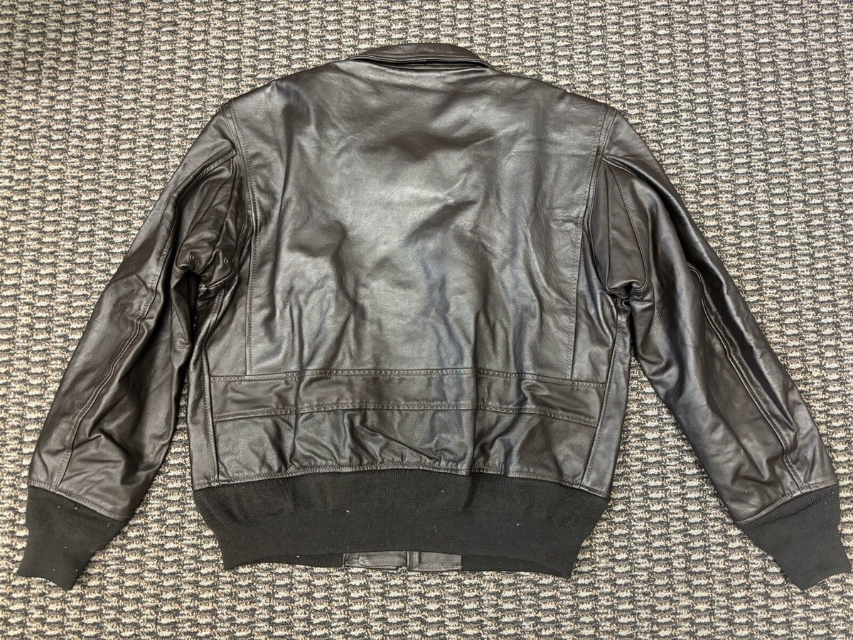 Taylor's Leatherwear A2 Pilot Brown Leather Bomber Jacket Size