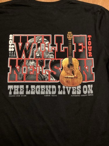 Willie Nelson 2022 Authentic Tour Shirt Size L 2 Sided - Picture 2 of 4