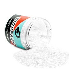 6oz Scar Flake 0.025 White Metal Flake - Solvent Resistant Glitter