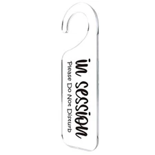 Do Not Disturb Door Sign Engraved Acrylic Hanger Handle Home In Session Acrylic