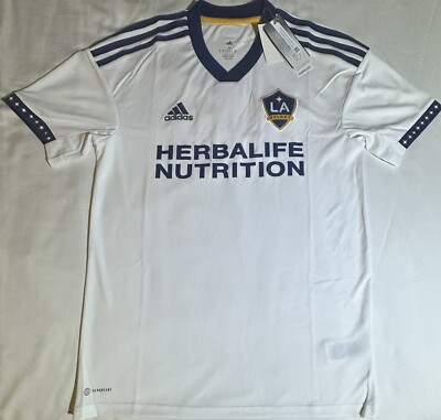 Adidas LA Galaxy Aeroready White Home Soccer Jersey H45428 Men's