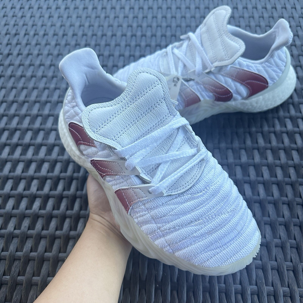 Adidas Sobakov 2.0 White Scarlet Men\'s Athletic Shoes EE5631 Size 6 Adidas EE5631 Sobakov Boost 2.0 White Scarlet 2019 Men main image 3