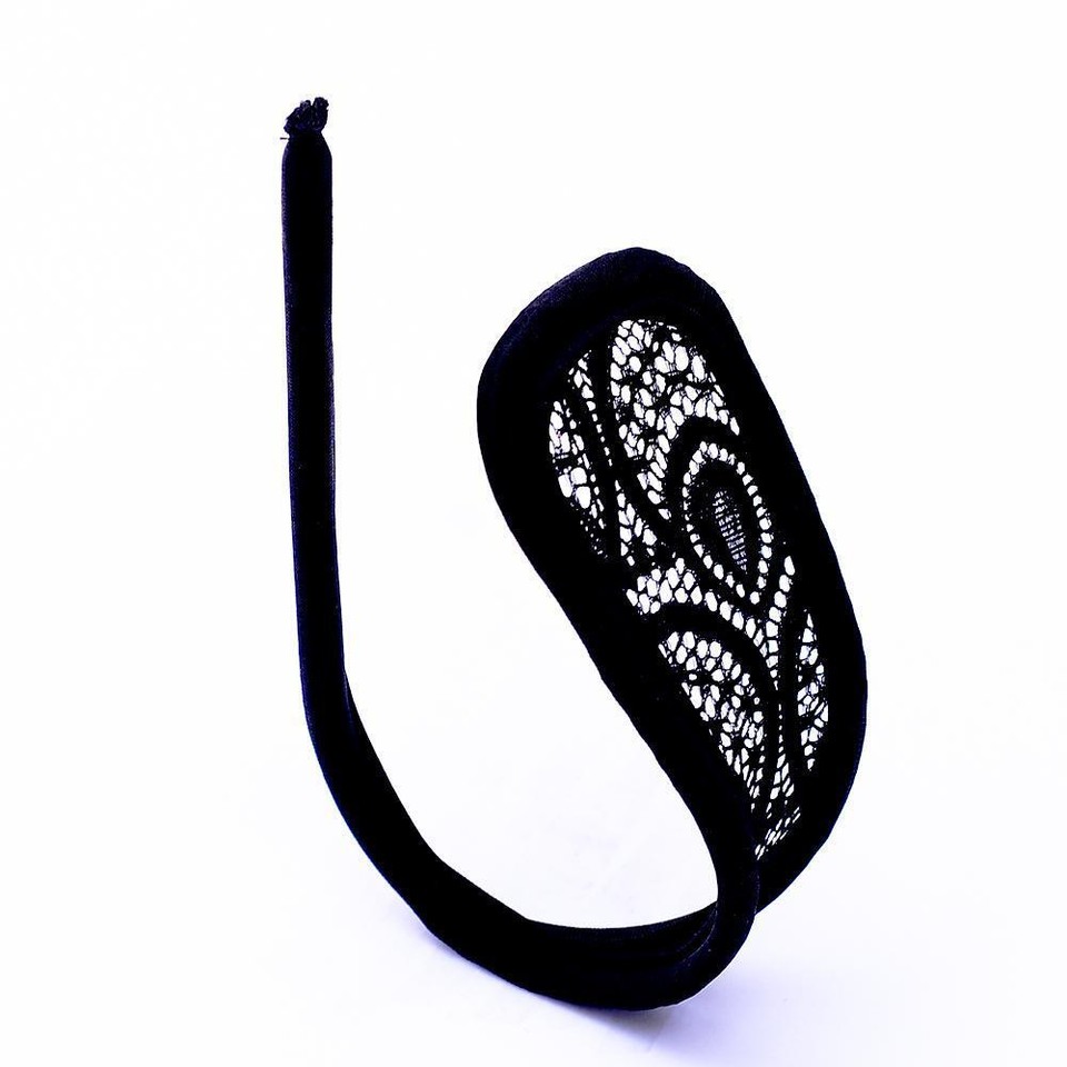 2/set Women Sexy Black & White Lace C String Thong Invisible Underwear