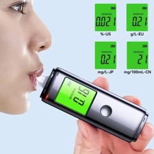Rechargeable ZW Breathalyzer  Pro-Grade Accuracy  Portable Alcohol Tester