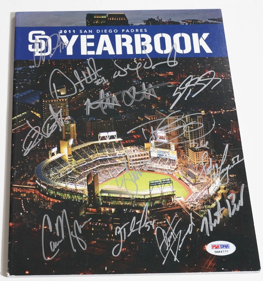 2011 Padres Team 13x Signed Yearbook PSA/DNA w Mat Latos Will Venable Heath Bell - Image 2 of 4
