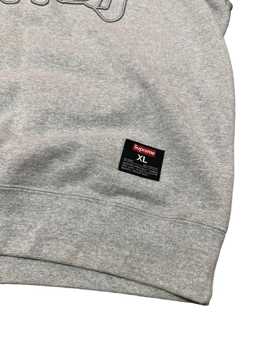 Supreme Kanji Crewneck Heather Grey Long Sleeve Adults Men's